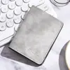 Portatarjetas para Hombre Ultradelgado Mini Cartera Pequeña Multifuncional Cubierta de Cuero para Licencia de Conducir Ranura para Múltiples Tarjetas Portadocumentos Clip para Tarjetas Antidesmagnetización