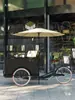 Carrito de Café Móvil, Carrito de Ventas Multifuncional, Decoración, Puesto de Monta Inversa, Triciclo Exterior de Té con Leche y Helado