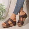2025 Nuevas Sandalias de Verano para Mujer de Comercio Exterior con Cuña de Suela Gruesa Talla Grande Transfronterizas Sandalias de Cuña Boca de Pez Zapatos de Mujer Venta al por Mayor