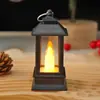 Decoração de Natal Transfronteiriça Presentes Pequena Lâmpada de Vento Lâmpada de Vela Luz Noturna Eletrônica Presente de Natal Enfeites de Mesa para Casa