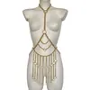 Zhuru Clothing Popular Transfronteiriça Anel de Metal Irregular Franja Sexy Vazado Tentação Corrente para o Corpo Dl0058