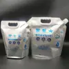 Bolsa tipo bandolera de papel de aluminio de 2.5L/5L personalizada con agua rica en hidrógeno, auto-soportable, para beber, se puede equipar con un grifo