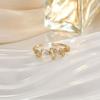 Celebridad de Internet Venta en Vivo Anillo Estilo Antiguo Japonés y Coreano Flor de Flor de Durazno Cristal Rosa Anillo Estilo Completo para Mujer Incrustación Seiko