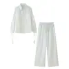 Estilo Europeu e Americano Transfronteiriço Terno Casual Feminino Posicionamento Top de Cetim Estampado + Saia de Cetim Estampada com Barra Larga