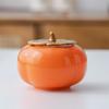 Caqui Ruyi Tarro de Caqui de Cerámica tamaño pequeño Tarro de Té Dulces Decoración de Boda Tarro de Dulces Caqui Grande Tarro para Fruta Seca