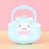 Bolsa de monedas con cremallera de silicona de dibujos animados Llavero de mano Color macarrón Mini bolsa de monedas Bolsa de almacenamiento para niños Regalo