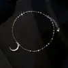 Tobillera de plata de ley s925 con diseño de nicho de celebridad de Internet de estilo coreano, sencilla, para mujer, sexy, personalizada, pequeña y fresca.