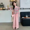 Conjunto Corto de Manga Corta para Niña 2026 Nuevo Estilo Campestre Casual Lindo Conjunto de Dos Piezas Playa Versión Coreana Pantalones Anchos Sueltos