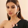 Amazon Joyería Accesorios Más Vendidos Aretes de Alta Gama Diseño Simple Aretes de Aleación Puntiagudos Aretes Exagerados Nicho