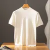 Camiseta de Punto Fino de Terciopelo Baicai 100% Cachemira Pura de Cuello Alto para Hombre, 26 Estilos, Tejido Fino de Punto para Primavera/Otoño, Capa Base de Negocios
