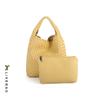 Bolsas para Mujer Transfronterizas, Bolsas de Alta Calidad de Moda, Bolsas Tejidas Puramente Hechas a Mano, Bolsos Tote, Bolsos Madre-Hijo, Compra Uno y Llévate Otro, Bolsos Versátiles
