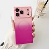 Funda para Teléfono Móvil Magnética de Succión con Sensación de Piel Cuadrada Degradada Adecuada para Iphone17Promax Apple 16 Suave 15 Película para Lente 14