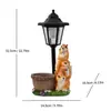 Árvore Criativa Transfronteiriça Buraco de Esquilo Artesanato de Resina Enfeites Luzes Solares Externas Paisagismo de Jardim Luzes Decorativas para Caminho