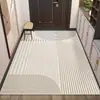 Alfombra de Entrada Transfronteriza Estilo Moderno Sencillo Felpudo Doméstico Resistente a la Suciedad Antideslizante Absorbente de Agua Vestíbulo Alfombra de Piso de Terciopelo de Cristal Dropshipping