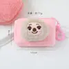 Monedero de Felpa de Conejo y Zorro de Dibujos Animados Lindo, Estuche para Auriculares, Bolsa de Almacenamiento para Estudiantes, Colgante, Encanto, Pulsera de Fleje