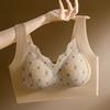 Sujetador de Encaje Sin Costuras para Mujer, Estilo Chaleco, Taza Fija, Anti-Caída, Push-Up, Envoltura para Senos, Sujetador para Dormir para Recoger los Senos Secundarios