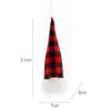 Cross-border Novo Natal Decorativo Luzes Penduradas Enfeites com Luzes Brilhantes Sem Rosto Velho Vermelho Preto e Branco Xadrez Pingente de Luz Noturna