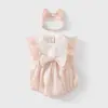 Enterizo de Verano para Bebé de Manga Corta Triángulo Body Súper Lindo Elegante Dulce Princesa Ropa de Verano para Bebé Mono de Una Pieza