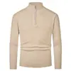 2026 Moda Masculina Transfronteriza Otoño/Invierno Suéter de Punto Pulóver de Media Cremallera Suéter Polo Suéter de Punto Casual de Manga Larga