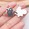 Acessórios de Joias DIY de Natal Branco Transfronteiriço Liga de Zinco Pingente de Gota de Óleo Colar de Papai Noel Rena Pingente de Pulseira