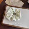 Nuevo Scrunchie de Color Verde Pasta de Frijol Floral Fresco Primavera/Verano Cinta de Moño de Algodón Puro Diadema para el Cabello de Niña Accesorio para el Cabello para Mujer