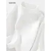 Camiseta térmica masculina de gola alta dupla face em fleece para outono e inverno, suéter de corte solto, plus size, manga longa