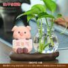 Panda Hidropônico Vaso Enfeites de Mesa Escritório Planta Hidropônica Vaso de Flores Mesa de Trabalho para Meninas Boneca Decorativa