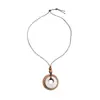 Collar colgante de resina y ratán transfronterizo europeo y americano, cadena para la clavícula de diseño nicho, estilo vintage, accesorio para mujer inspirado en las vacaciones