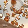 Punto Maillard Base Cónica Zircón Color Champaña Corazón Estéreo Azúcar de Roca Huevo de Paloma Joyería para Uñas Decoración de Uñas Diamante Al por Mayor