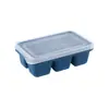 Bandeja de Hielo de Silicona con Fondo Suave de 6 Compartimentos Molde Cubitos de Hielo Caja de Hielo Molde para Congelar Congelador Rápido Refrigerador Caja de Hielo Congelado Casero
