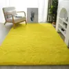 Alfombra de Seda y Lana Tie-Dye Transfronteriza para Uso Doméstico, Alfombra de Sala de Estar con Pelo Largo para Zona de Sofá, Alfombra Grande Esponjosa de Terciopelo PV Antideslizante para Dormitorio junto a la Cama