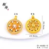 Ansioso pelo Dourado Areia Duradouro com Incrustação de Diamantes, Lótus da Terra do Lótus, Pingente Bússola, Novo Estilo Chinês Vitral Pingente Único