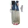 Pantalones de Pierna Ancha para Niñas 2026 Nuevo Primavera y Otoño Sueltos Largos para Niños Mayores, Versátiles, Elegantes, Adelgazantes, con Caída, Pantalones Casuales