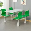 Mesa y Sillas de Comedor para Empleados, Empleados de Empresa, Fábrica y Escuela, Combinación de Mesa y Sillas de Comedor de Pizarra de Una Pieza para Cuatro y Seis Personas