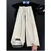 Pantalones deportivos casuales Cleanfit con estampado de ondas para hombre, estilo fino de primavera y otoño, pantalones relajados de pana con un diseño de pierna ancha y caída.