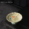 Bandeja de Frutas de Alto Pé em Porcelana Azul e Branca Estilo Chinês Bandeja de Petiscos para Mesa de Centro Bandeja de Suprimentos de Petiscos de Frutas Secas de Alto Pé Cerâmica
