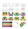 Máscaras de Carnaval DIY Máscaras de Papel para Colorear de Carnaval Mascarada