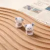 Pingente fofo de cachorro de veludo longo tridimensional com flocado Chaveiro DIY feito à mão Corrente para celular Fivela de mala Acessórios para carro