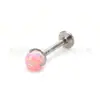 Comercio electrónico transfronterizo explosivos aretes de labio con rosca interna Opal aretes de tres garras con bola incrustada aretes de bola de cobre aretes para la lengua