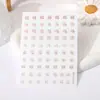 Manicura de rosa estilo japonés nuevo estampado en caliente color dorado y plateado pegatinas de carácter fu de Año Nuevo pegatinas de línea de carácter Xi