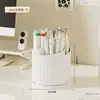 Caja giratoria de almacenamiento de cosméticos, organizador de escritorio a prueba de polvo para brochas de maquillaje, labiales, sombras de ojos, organizador de tocador