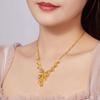 Conjunto de Joias Borboleta Estilo Coreano Banhado a Ouro Latão Ouro de Areia Vietnamita Joias da Moda Acessórios Banhados a Ouro Latão Presente Presente