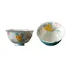 Conjunto de chá de cerâmica azul céu claro com underglaze pintado à mão, apresentando um design de borboleta, incluindo uma tigela com tampa, bule, xícaras de chá e xícaras de café