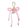 Lanyard para celular estilo miu chaveiro trançado pingente de laço chaveiro com cordão acessórios de chaveiro para bolsa