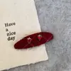 Grampo de Cabelo Xadrez de Lã com Tema de Frutas Estilo Coreano para Outono e Inverno, Presilha para Franja, Pente para Cabelos Soltos, Acessório de Cabelo Elegante e Versátil para o Ano Novo, Presilha Lateral