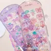 Pegatinas adhesivas DY de dibujos animados, con conejitos lindos, 3D, rellenas de agua y aceite, para decorar diarios y cuadernos, adecuadas para niñas de preescolar