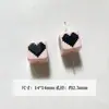 Dulce Genial BarbieGugubi Mengli Serie Rosa Negra Bolígrafo Corazón Flor Acrílico Hecho a Mano DIY Accesorios Materiales