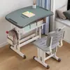 Mesa Infantil, Mesa de Escrita, Conjunto de Mesa e Cadeira para Estudo de Aluno do Ensino Fundamental para Uso Doméstico para Meninos e Meninas, Conjunto de Mesa para Lição de Casa com Altura Ajustável