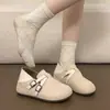 Zapatos de mujer sin cordones con doble hebilla para primavera/otoño, nuevo estilo Birkenstock, casual y a la moda, corte profundo, 2026, con aumento de altura interno, doble uso