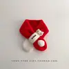 Bufanda Roja de Año Nuevo para Bebé Otoño e Invierno Gruesa Cálida Tejida para Cuello para Hombres Mujeres y Niños Bufanda de Cuello a Prueba de Viento Navideña